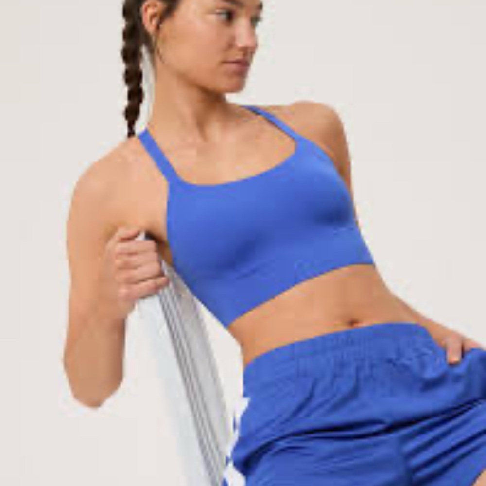 Aerie Blue Seamless Sports Bra Intimates